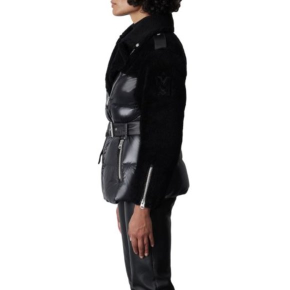 Mackage Rune Sherpa Moto Down Puffer Jacket L - Picture 5 of 9